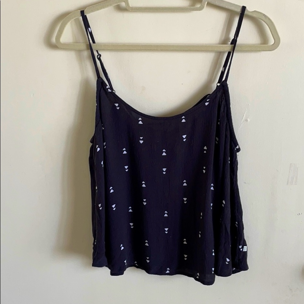 Billabong flowy black & white crop top Sz Small